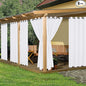 HolidayIdeas Outdoor Curtains for Patio Waterproof, 6 Panels - 54x95 Inches - Weatherproof Privacy Outsides Curtains for Cabana Porch Pergola, Sunlight & UV Blocking (White, Grommet Top)