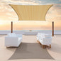 ColourTree TAPR1616 Custom Size 22' x 24' Sand Beige Sun Shade Sail Canopy UV Block UPF50 Rectangle - Commercial Standard Heavy Duty - 190 GSM - 3 Years Warranty