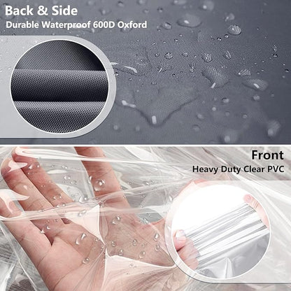 Waterproof Shelf Cover,600D Heavy Duty Dustproof Storage Wire Rack Covers,Outdoor Shelving Covers for Wire Shelves with Zipper 36''x18''x72'',Clear Front.