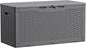 Devoko 100 Gallon Waterproof Large Resin Deck Box Indoor Outdoor Lockable Storage Container for Patio Furniture Cushions Garden Tools (100 Gallon, Grey)