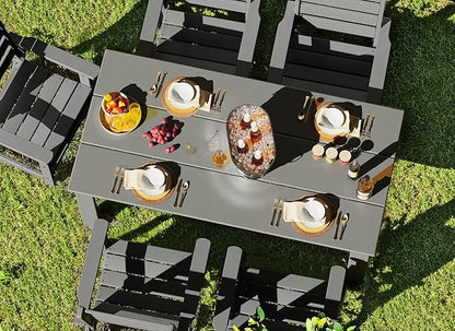 GREENVINES Outdoor Dining Chairs Set of 2 | HDPE | Patio Chair | All-Weather | Grey
