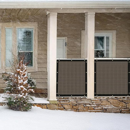 UPGRADE Privacy Fence Screen 4'x3' Brown Outdoor 90% Visibility Blockage 170 GSM Mesh Shade Cover Panels for Backyard,Balcony,Home Decoration with Zip Ties,Customized Avaliable