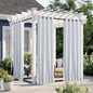 NICETOWN 2 Panels Fixed Outdoor Curtains Waterproof for Patio, Thermal Insulated Top & Bottom Grommet & Back Tab Light Blocking Outdoor Drapes Windproof with Bouns Rope, W46 x L90, Greyish White