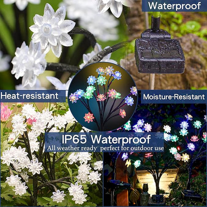 TONULAX Solar Garden Lights - Upgraded Landscape Tree Lights with Larger Solar Capacity, Decorative Light Outdoor for Pathway, Patio, Front Yard Decoration(2 Pack)