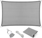 Eden's Decor Straight Flat-Edged Sun Shade Sail Rectangular 14' x 18' Grey UV-Blocking Outdoor Canopy Fabric Cloth Awning for Pergola Patio Garden Backyard Custom Size