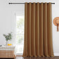 NICETOWN Gold Brown Blackout Curtains for Bedroom/Living Room 132 Inch Length - Thermal Insulated Room Darkening Grommet Top Window Curtains (100 by 132 - Inch, 1 Panel)