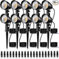 MEIKEE 15W 1500LM Low Voltage Landscape Lighting 12-24V Warm White LED Landscape Lights IP66 Waterproof Outdoor Garden Spotlights Pathway Tree Wall Fence Flood Lighting(10 Pack)