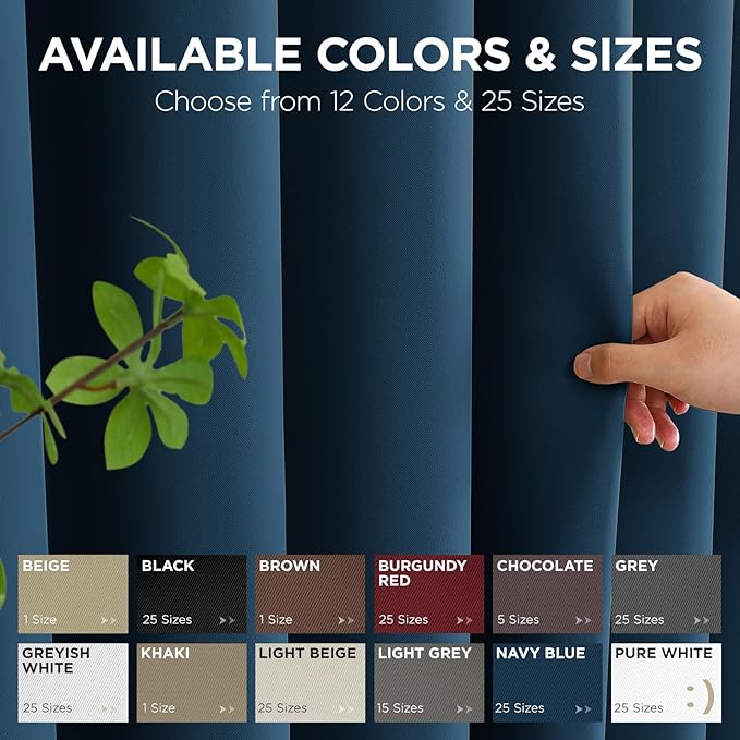 Joydeco Blackout Door Curtain for Doorway Privacy 72 Inches Long, Grommet Closet Curtain for Open Closet, Room Divider for Bedroom Living Room (Navy Blue, 52Wx72L, 1 Panel)