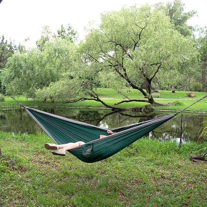 Camping Hammock, Super Lightweight Portable Parachute Hammock with Two Tree Straps Single or Double Nylon Travel Tree Hammocks for Camping Backpacking Hiking