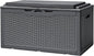 Devoko 100 Gallon Deck Box, Waterproof Resin Outdoor Storage Box with Cushion for Outside and Patio, Large Outdoor Storage Bench Cabinet Lockable for Patio Furniture and Garden Tools (Gray)