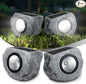 Solar Rock Lights Outdoor 2 Pack, Bright Solar Spotlights Outdoor Waterproof, Wireless LED Rock Lights, Auto On/Off Landscape Spotlights Walkway Solar Lights for Outside Yard Patio Pathway Flowerbed
