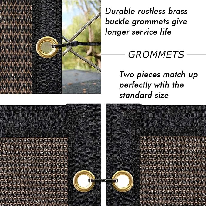UPGRADE Privacy Fence Screen 6'x26' Brown Outdoor 90% Visibility Blockage 170 GSM Mesh Shade Cover Panels for Backyard,Balcony,Home Decoration with Zip Ties,Customized Avaliable