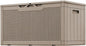 Greesum 100 Gallon Resin Patio Storage Box for Garden Tools, Outdoor Furniture Cushions, Pool Supplies, Coffee