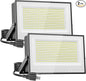 Onforu 300W Flood Lights Outdoor,30000lm Bright LED Work Light with Plug,6500K Daylight White LED Stadium Lighrs,IP66 Waterproof Security Yard Lights for Yard Garage Stadium 2 Pack