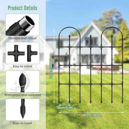 Trellis for Climbing Plants Outdoor,47.2" H Garden Trellis,Rustproof Garden Arch Trellis Cucumber Tomato Support Structure for Raised Bed