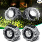 2 Pack Solar Rock Lights Outdoor, Angle Adjustable Solar Lights Outdoor Waterproof, LED Solar Garden Lights, Auto On/Off Landscape Lighting for Yard Pathway Patio Flower Bed - White Glow (Stone Gray)
