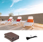 LOVE STORY Custom Size 3.3'x19' Brown Balcony Privacy Screen,UV Block Privacy Fence Screen,90% Shield for Outdoor Pool Garden Apartment Railing
