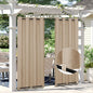 Easy-Going Linen Look Outdoor Curtains Waterproof Windproof Porch Curtains, Soft Thicken Outdoor Privacy Curtains for Patio, Gazebo, Grommet Top and Tab Bottom Drape, 1 Panel, 54x96 inch, Beige