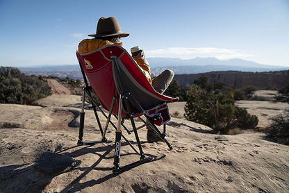 GCI Outdoor Pod Rocker Sling-Style Outdoor Rocking Chair with Beverage Holder & Phone Pocket