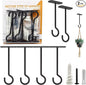 NACETURE Ceiling Hooks Heavy Duty 2 Pack - Plant Hooks for Ceiling Hanging Hook for Hanging Basket Hook, Light, Bird Feeders, Wind Chimes Décor Indoor & Outdoor (Black, 5 Inch 6 Pack)