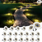 SOLPEX 20 Pack Solar Ground Lights Waterproof, Solar Powered Garden Lights, Landscape Lighting for Pathway Driveway Patio Backyard Walkway (Warm White)