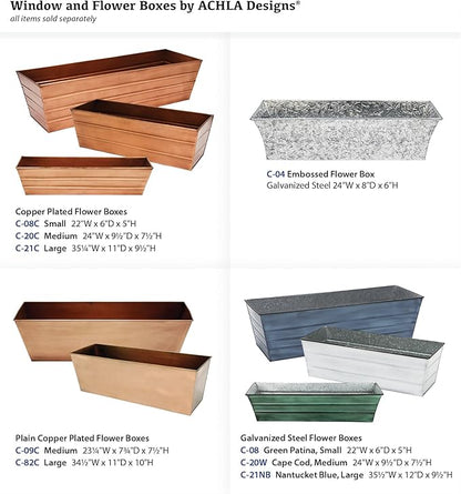 Achla Designs C-21NB Window Box, Large, Blue