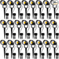 SUNVIE 24 Pack Low Voltage Landscape Lights LED 12W Landscape Lighting with connectors AC/DC 12V-24V Outdoor Spotlight IP65 Waterproof Tree Flag Lights Warm White Spotlights for Yard Garden Pathway