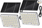 2pack 184 LED Solar Motion Lights Outdoor, Solar Wall Lights Outdoor Waterproof with 3 Modes Adjustable, Dusk to Dawn Solar Powered Security Light, Auto On/Off, for Porch, Patio