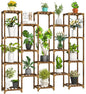Uneedem Plant Stand Indoor Outdoor, Tall Plant Shelf for Multiple Plants, 17 Tiers Large Plant Rack Wood Plant Holder Plant Shelves for Room Corner Balcony Garden Patio