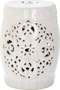 Safavieh Flora Glazed Ceramic Decorative Garden Stool, Cream