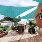 Patio Paradise 10' x 10' x 10' Sun Shade Sail Triangle Canopy Shade Cloth Fabric Sunlight Block Patio Pergola Cover HDPE Deck Awning for Outdoor Backyard Roof Shading, Turquoise