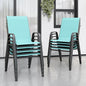 Patio Chairs Set of 8, Stackable Outdoor Dining Chairs for All Weather Textilene Fabric & Metal Frame, Outdoor Chairs Set for Backyard Deck Garden