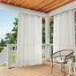 TOWN & COUNTRY BASICS Cabana Solid Heavyweight Indoor Outdoor Curtains, Light Filtering Opacity with Grommet Top, Water Repellent, 2-Pack Set, 54"x84", Vanilla