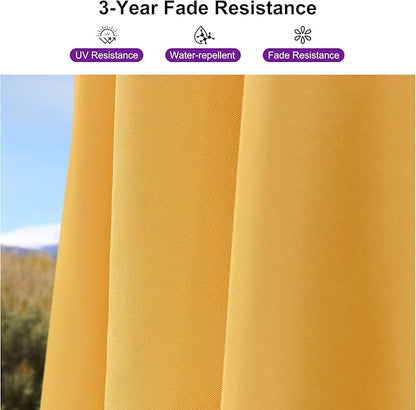 PURPLE LEAF 8' X 8' Patio Umbrella with Steel Plate Base for Pool 7' High Offset Outdoor Cantilever Umbrella Swimming Pool Umbrella with 360°Rotation for Poolside Yellow