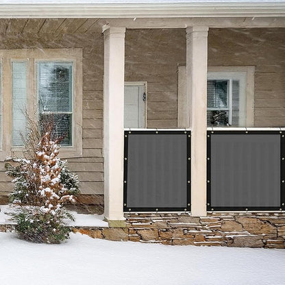 UPGRADE Fence Privacy Screen 5' x 50' Fence Commercial Shade Cover with Brass Grommets Heavy Duty Perfect for Outdoor Back Yard-Dark Grey, Customizable