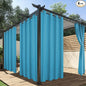 HolidayIdeas Outdoor Curtains for Patio Waterproof, 4 Panels - 54 x 108 Inch - Privacy Protection & Light Filtering Curtains Teal Grommet Outside Curtains for Porch, Gazebo, Pergola, Backyard