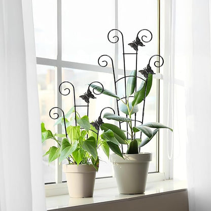 COOMIN 30'' Monstera Plant Support Outdoor, Metal Expandable Plant Supports for Indoor Plants, 2P Garden Trellis for Climbing Plants Indoor - Ivy, Pothos, Philodendron, Hoya