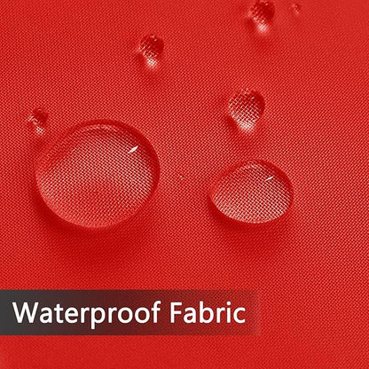 SpaceDresser Waterproof Outdoor Sheer Curtains for Patio - 2 Panels Rod Pocket Indoor Voile Sheer Curtain for Living Room,100W x 120L inch, Red