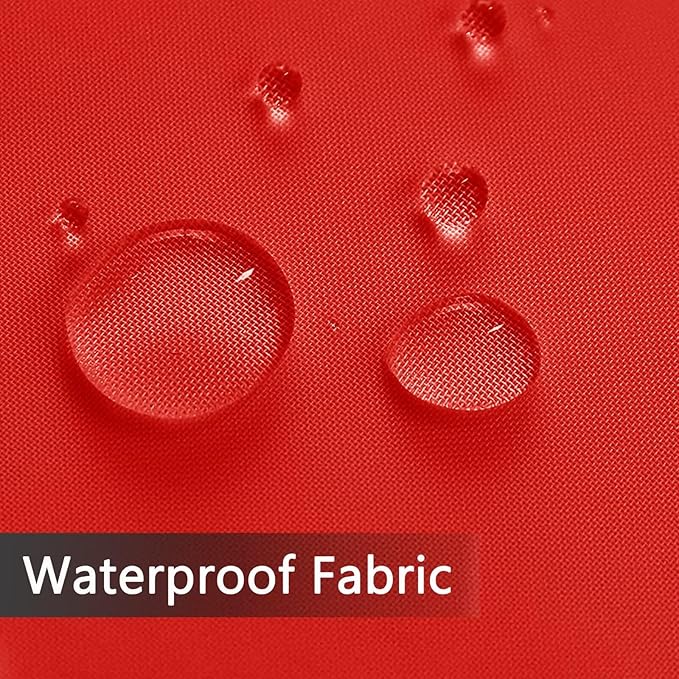 SpaceDresser Waterproof Outdoor Sheer Curtains for Patio - 2 Panels Rod Pocket Indoor Voile Sheer Curtain for Living Room,52W x 96L inch, Red