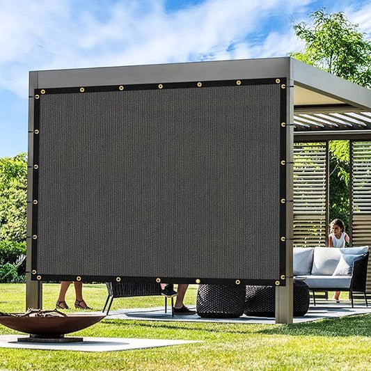Artpuch Outdoor Pergola Shade Cover 10x16 FT Sun Shade Cloth with Grommets Dark Grey 90% UV Protection Canopy Patio Privacy Screen (Customized Available)
