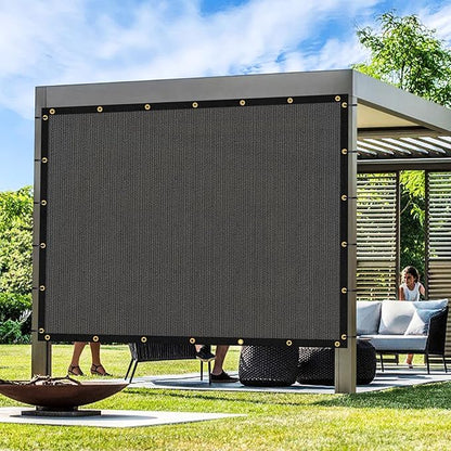 Artpuch Outdoor Pergola Shade Cover 11x17 FT Sun Shade Cloth with Grommets Dark Grey 90% UV Protection Canopy Patio Privacy Screen (Customized Available)