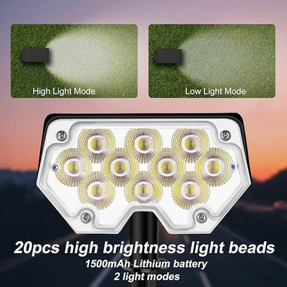 All-New Solar Spot Lights Outdoor Waterproof，20 LEDs Solar Tree Lights with 2 Modes,Landscape Spotlights for Pathway, Patio, Garden, Trees,Flag,Pool (4 Pack,White Light)