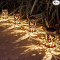 4 Pack Butterfly Birthday Gifts for Women Mom Grandma Solar Lanterns Outdoor Waterproof Garden Decor Hanging LED Decorative Light for Patio Yard Lawn Gardening Gifts