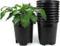 1 Gallon Nursery Pot Plastic Planters for Outdoor Indoor Plants Gardening Flower Pots 10-Pack 6 Inch Plant Pots with Drainage Holes