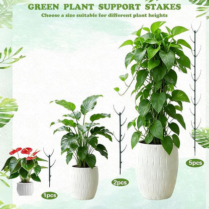Stackable Monstera Moss Pole - 10 PCS Coir Plant Support Stakes for Indoor Plants, Bendable Totem Pole for Climbing Vines, Money Plant | Durable Indoor Plant Stakes (10 Pack)