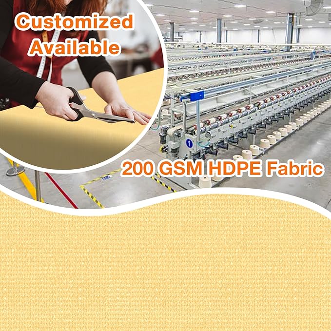 Artpuch Outdoor Pergola Shade Cover 8x9 FT Sun Shade Cloth with Grommets Sand 90% UV Protection Canopy Patio Privacy Screen (Customized Available)