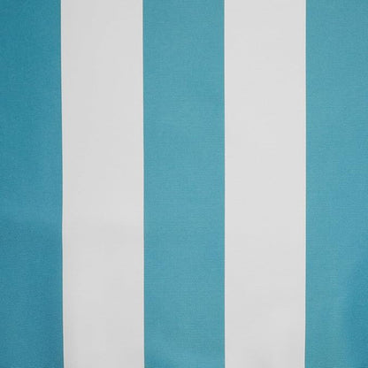 Exclusive Home Canopy Stripe Indoor/Outdoor Grommet Top Curtain Panel, 54"x84", Teal / White, Set of 2
