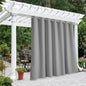 NICETOWN Outdoor Curtain for Patio Waterproof, Rustproof Grommet Thermal Insulated Extra Wide Blackout Privacy Indoor Outdoor Drape for Gazebo/Cabana, Silver Grey, 1 Panel, W100 x L95