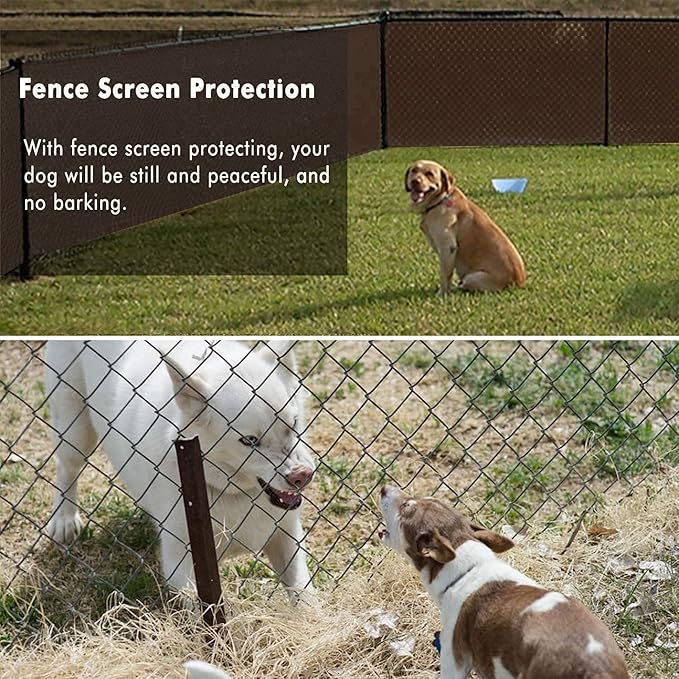 UPGRADE Privacy Fence Screen 3'x53' Brown Outdoor 90% Visibility Blockage 170 GSM Mesh Shade Cover Panels for Backyard,Balcony,Home Decoration with Zip Ties,Customized Avaliable