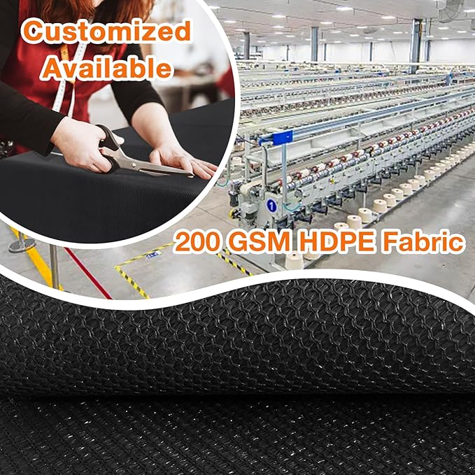 Artpuch Outdoor Pergola Shade Cover 11x17 FT Sun Shade Cloth with Grommets Black 90% UV Protection Canopy Patio Privacy Screen (Customized Available)